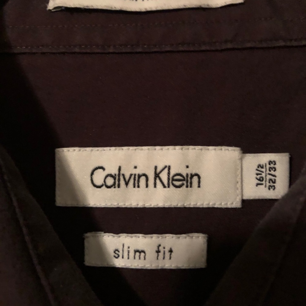 Calvin Klein long sleeve collared button up.